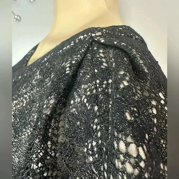 Marc by Marc Jacobs Women’s Black Floral Lace Top with Bow - Picture 5 of 12